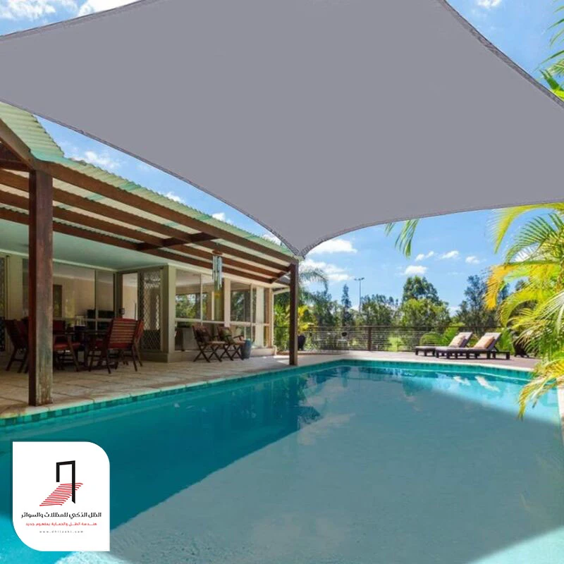 تفصيل مظلات مسابح قماش PVC الرياض
