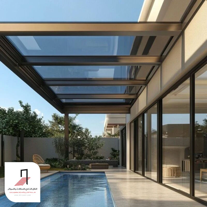 مظلات مسابح زجاج الرياض